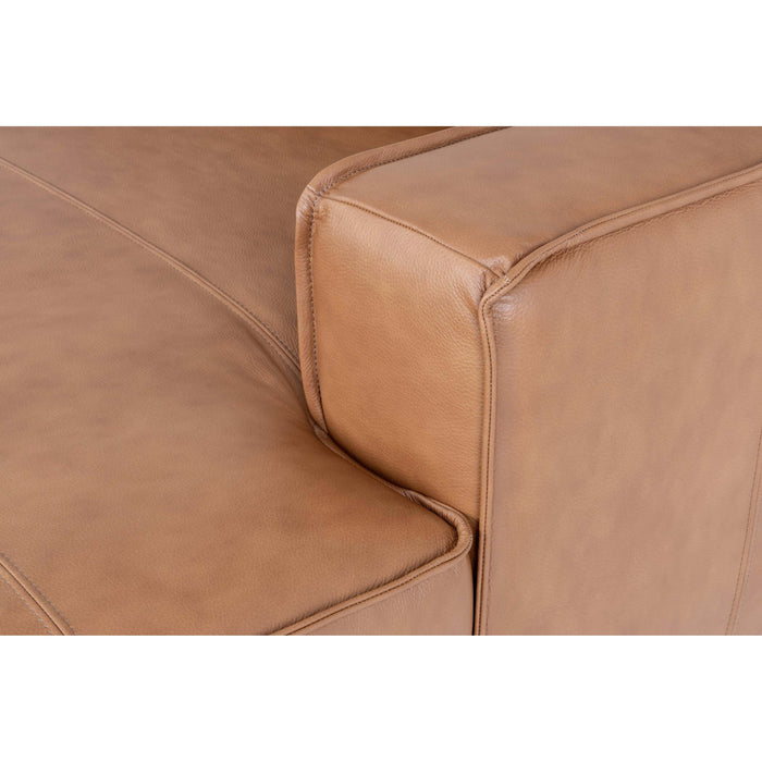by fonQ Brisk Hoekbank met Chaise Longue Rechts - Buffelleer - Cognac