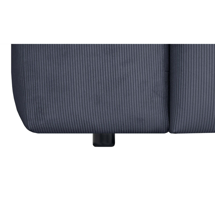 by fonQ Wonder 4-zits Hoekbank Rechts - Open Eind - Rib - Navy