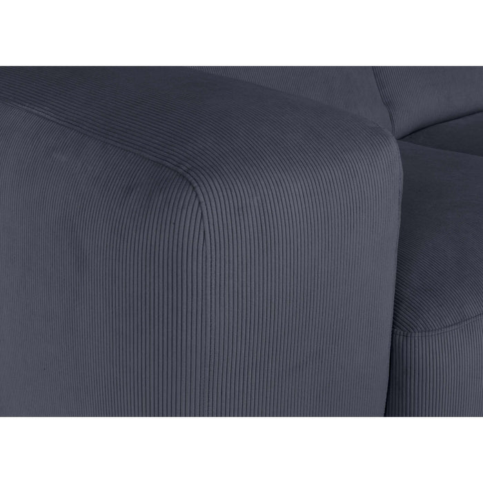 by fonQ Wonder 4-zits Hoekbank Rechts - Open Eind - Rib - Navy