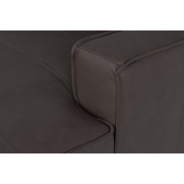 by fonQ Brisk Hoekbank met Chaise Longue Rechts - Buffelleer - Donkerbruin