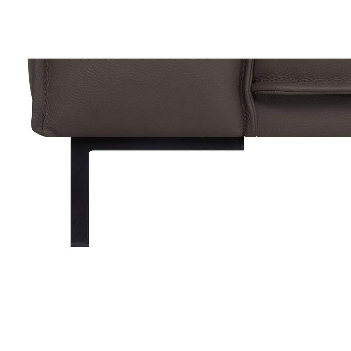 by fonQ Brisk Hoekbank met Chaise Longue Rechts - Buffelleer - Donkerbruin