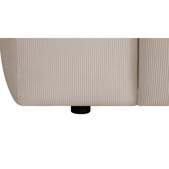 by fonQ Wonder 4-zits Hoekbank met Chaise Longue Rechts XL - Rib - Beige