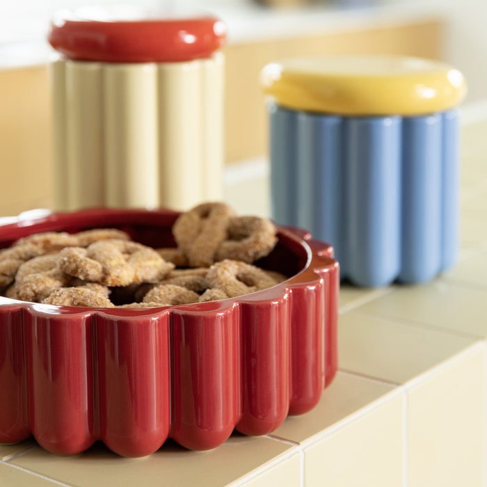 &k amsterdam Charlo Voorraadpot - Burgundy