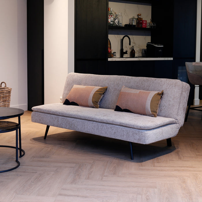 Giga Meubel - Slaapbank Beige 180cm - Metaal & Stof - Bank Olive