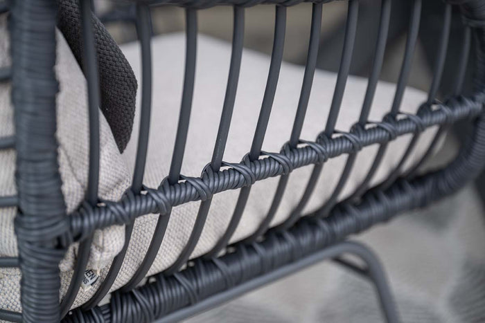 GI Margriet wicker dining tuinstoel - Zwart