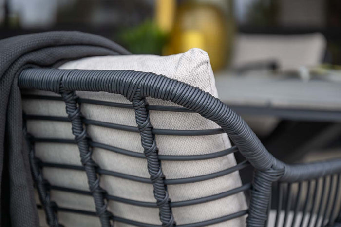 GI Margriet wicker dining tuinstoel - Zwart