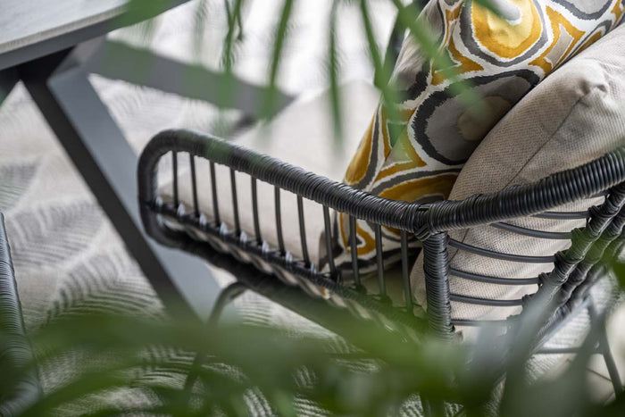 GI Margriet wicker dining tuinstoel - Zwart