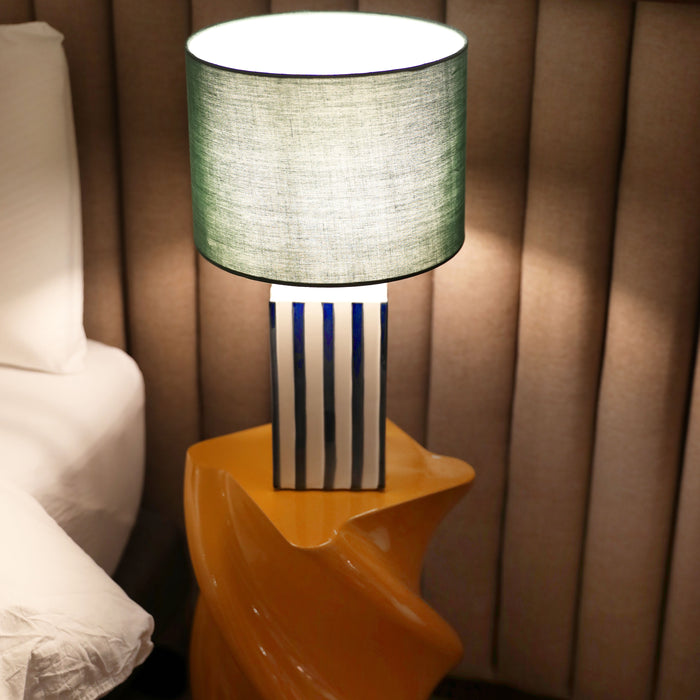 &k amsterdam Streak Tafellamp Ø 24 cm - Blauw/Groen