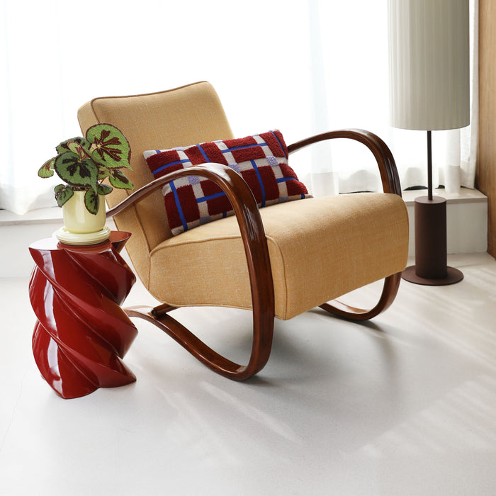 &k amsterdam Pillar Marshmallow Bijzettafel H 40 cm - Burgundy