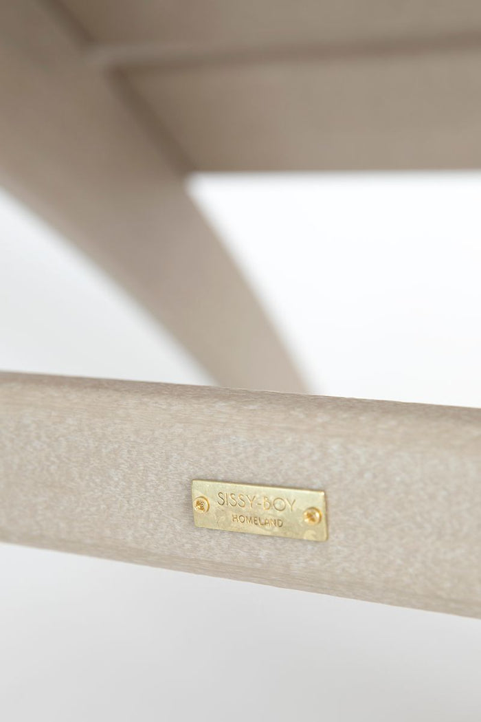 Sissy-Boy Lichtbruine fanback chair voetenbankje