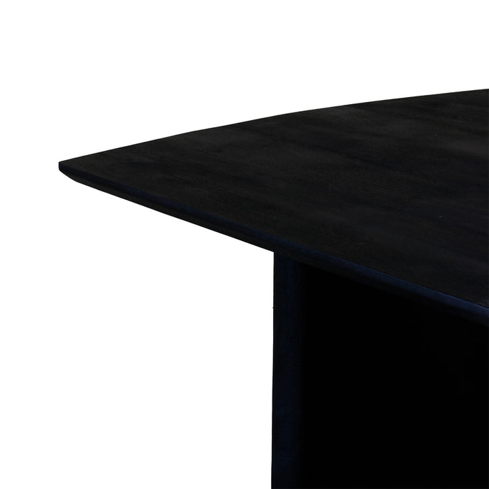 Giga Meubel - Eettafel Zwart 200cm - Rechthoek - Mangohout - Tomeo