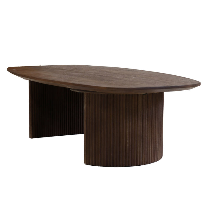 Giga Meubel - Salontafel Donkerbruin Mangohout - 130x70x38cm - Feline