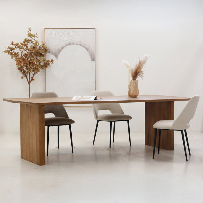 Giga Meubel - Eettafel Naturel 250cm - Rechthoek - Mangohout - Tomeo