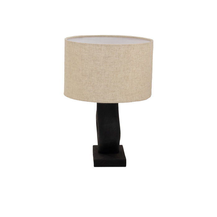 Giga Meubel - Tafellamp Zwart 40cm - Incl. Kap - Mangohout - Savio