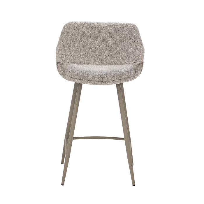 Giga Meubel - Barkruk Beige - Metaal|Stof - Jess - Set van 2