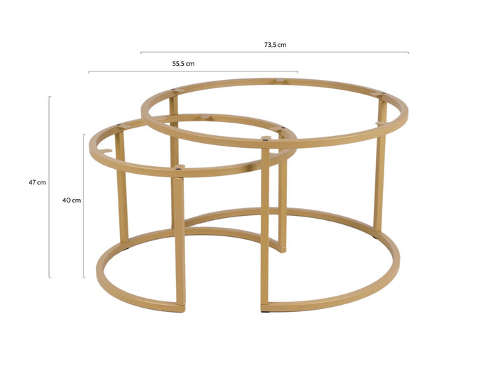 Salontafel frames Chicago champagnegoud