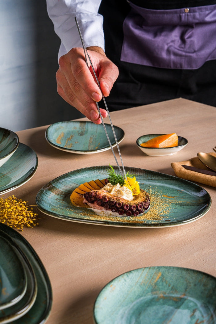 Bonna Diep bord - Madera - Porselein - 25 cm (1300cc) - set van 6