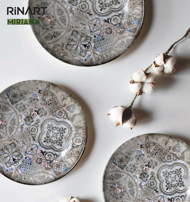 Rinart Gebaksbord - Miriana - Porselein - 21 cm - set van 6