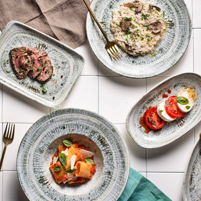 Bonna Dinerbord - Odette - Porselein - 25 cm - set van 6