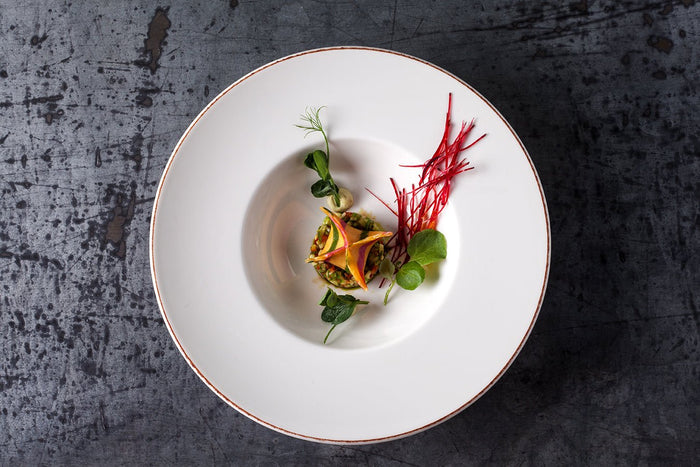 Bonna Pastabord - Retro - Porselein - 28 cm (400cc) - set van 2