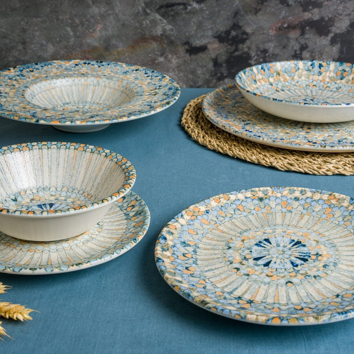 Bonna Pizzabord - Luca Mosaic - Porselein - 32 cm - set van 2