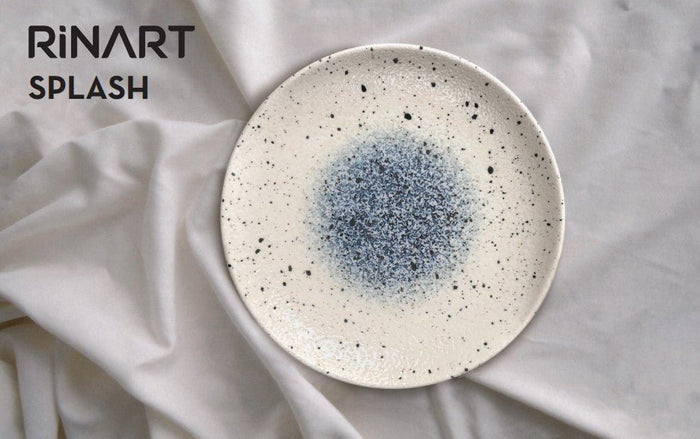 Rinart Dinerbord - Splash - Porselein - 27 cm - set van 6