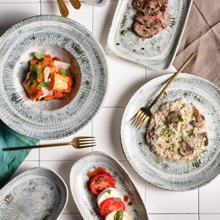 Bonna Serveerschaal - Odette - Porselein - 29x17 cm - set van 2