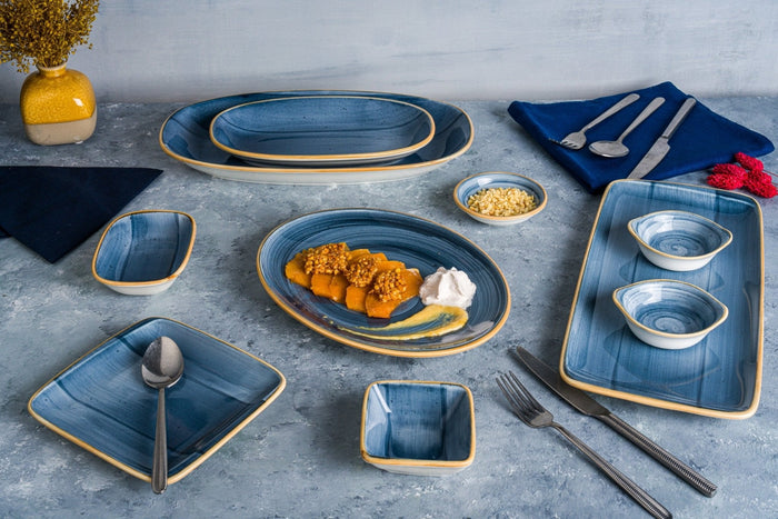 Bonna Gebaksbord - Aura Dusk - Porselein - 23 cm - set van 6