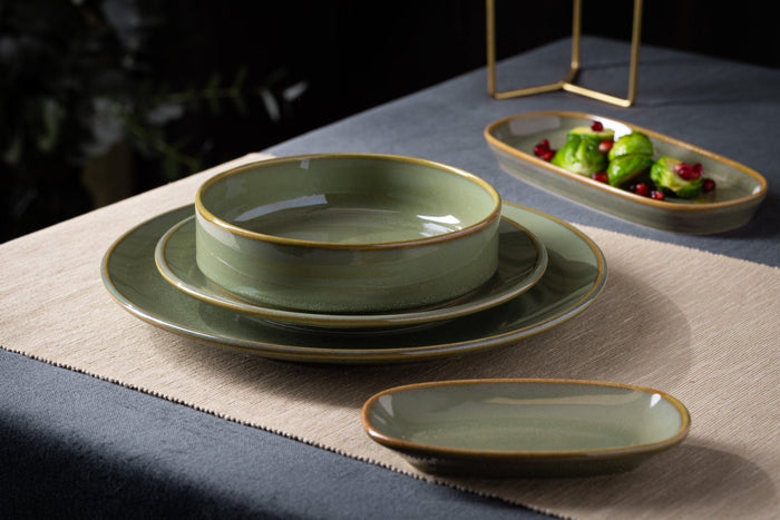 Bonna Gebaksbord - Sage Hygge - Porselein - 21 cm - set van 6