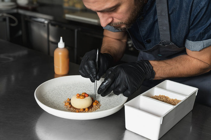 Bonna Diep bord - Lunar White - Porselein - 25 cm (1300cc) - set van 6