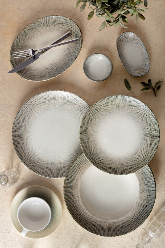 Bonna Dinerbord - Sway - Porselein - 25 cm - set van 6