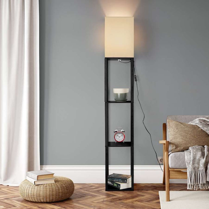 Feel Furniture - Staande lamp met opberguimte - Zwart