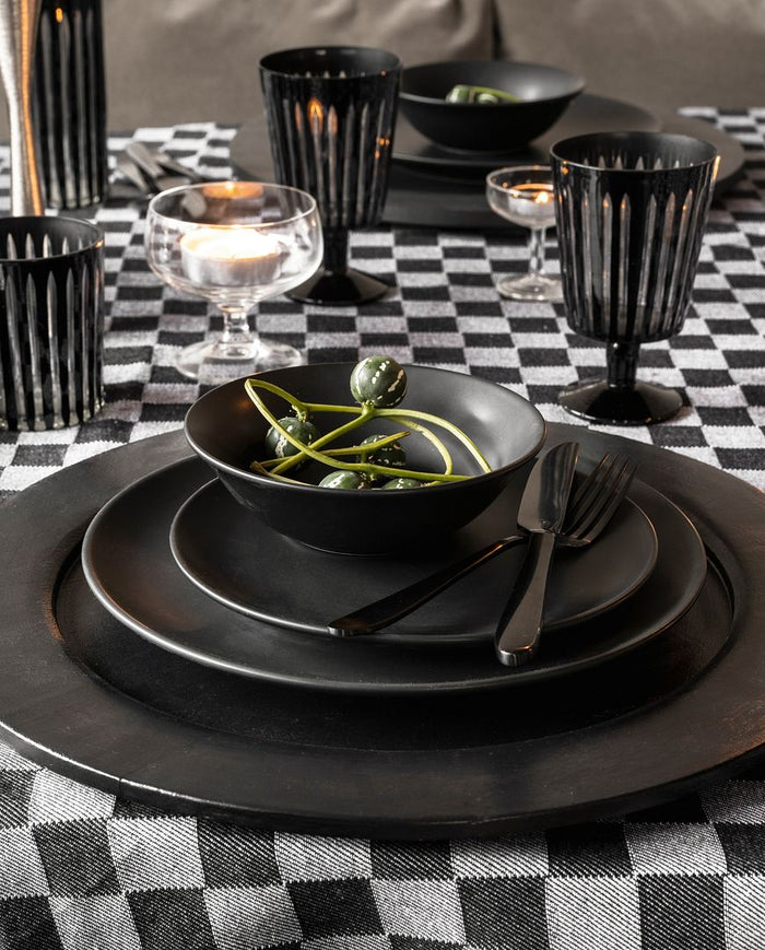 vtwonen - Dinerborden - Bordenset - Mat zwart - 25,5cm - Set van 6
