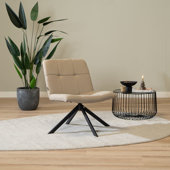 Bronx71 Scandinavische fauteuil Eevi gerecyclede stof taupe