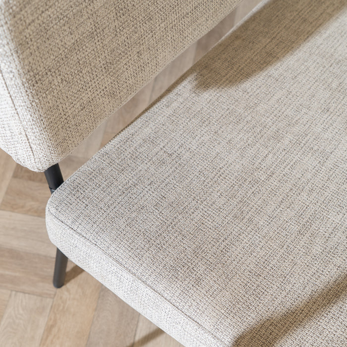 Bronx71 Scandinavische eetkamerbank Espen taupe gerecyclede stof 190