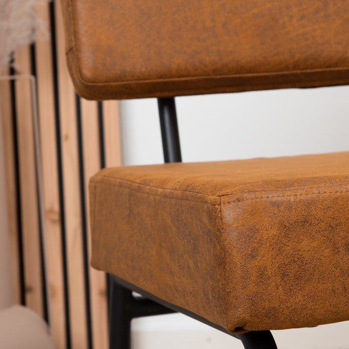 Bronx71 Industriële eetkamerstoel Espen cognac eco-leer -