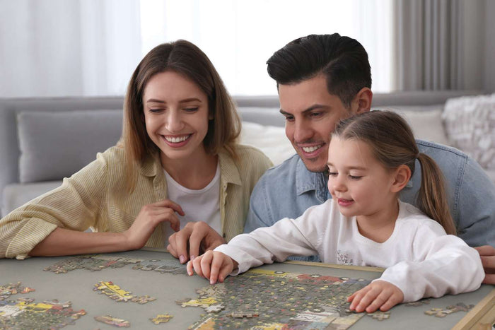 Feel Home - Puzzelbord Luxury met opbergsysteem, vilt- en kantelfunct…