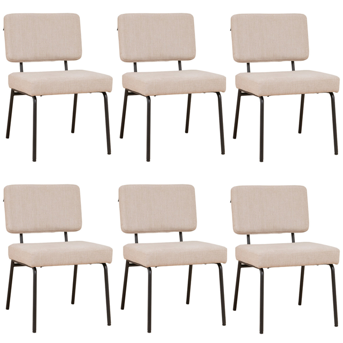 Bronx71 Scandinavische eetkamerstoel Espen beige gerecyclede stof -