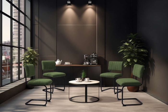 Feel Furniture - Luxe stoel - Ribbon - Groen - 2 stuks