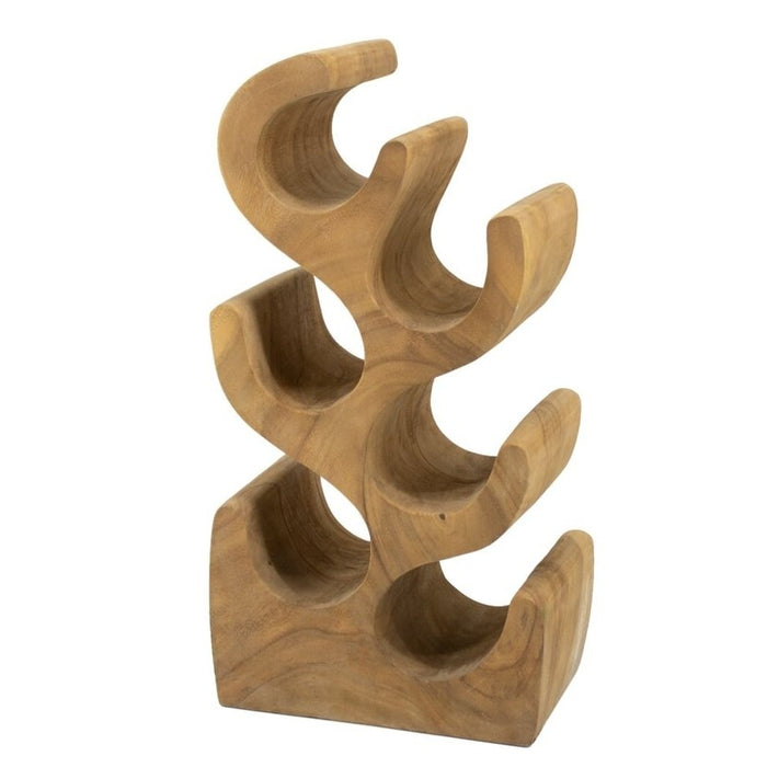 Vtw Living - Wijnrek van Teakhout 6 flessen - Bruin - 20 x 15 x 50 cm