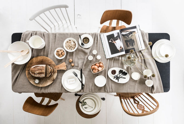 vtwonen - Koffiekopjes met schotels - Wit - 100ml - Set van 6