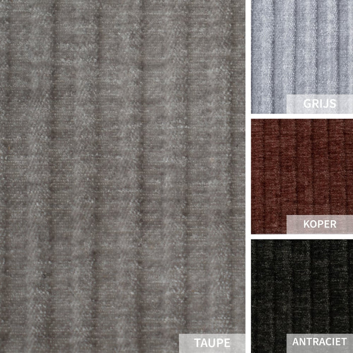 Bronx71 Hoekbank Kansas taupe ribstof rechts