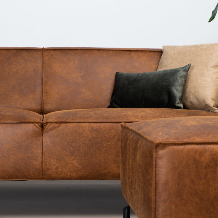 Bronx71 Industriële bank 3-zits Kansas eco-leer cognac