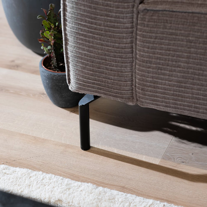 Bronx71 Hoekbank Kansas taupe ribstof links