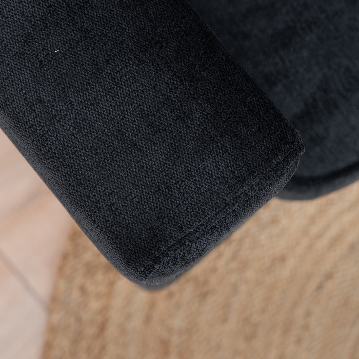 Bronx71 Scandinavische bank 3-zits Orlando stof gemêleerd zwart