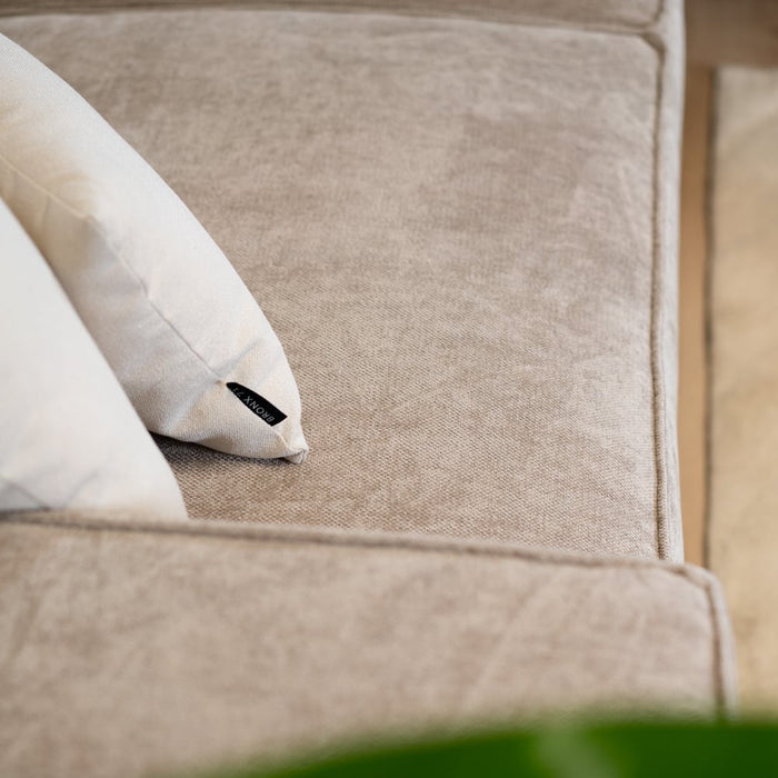 Bronx71 Hoekbank Kansas stof gemêleerd taupe links