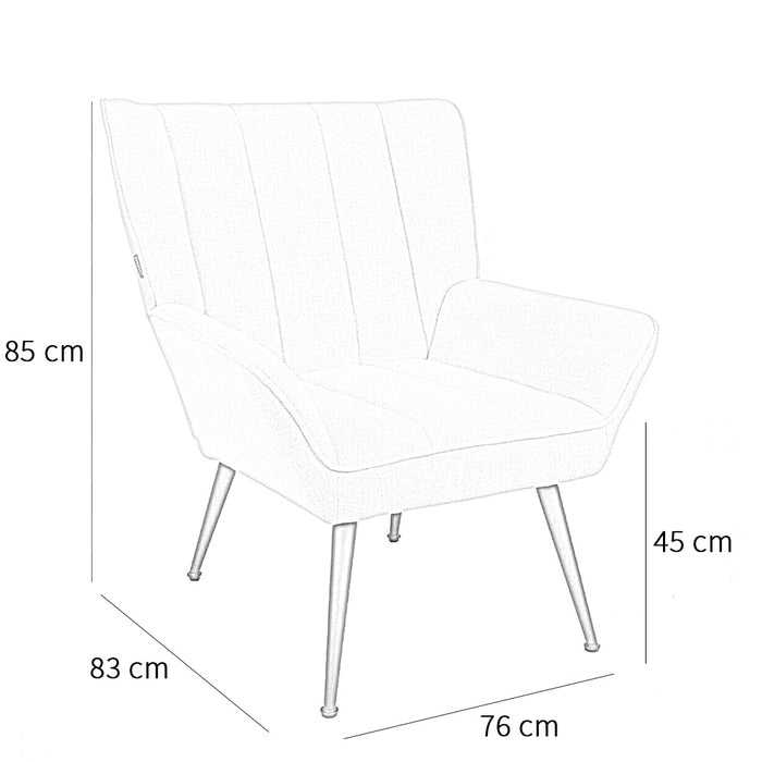 Bronx71 Fauteuil City linnen olijfgroen
