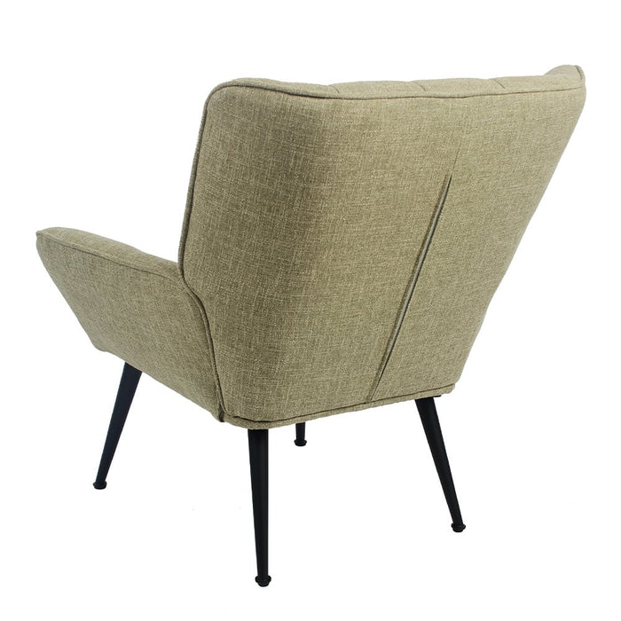 Bronx71 Fauteuil City linnen olijfgroen