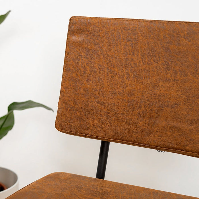 Bronx71 Industriële barkruk Espen cognac eco-leer 64-77 cm -