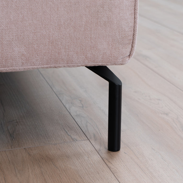 Bronx71 3-zitsbank Kansas stof gemêleerd roze